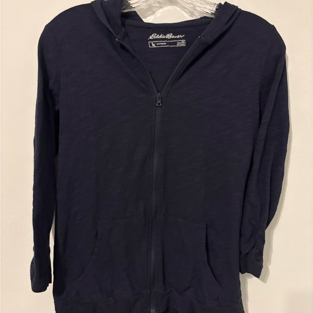 Eddie Bauer Navy Blue Zip-Up Hoodie